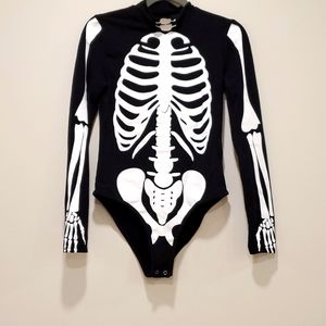 Halloween Skeleton Bodysuit L